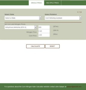 Corn Nitrogen Rate Calculator